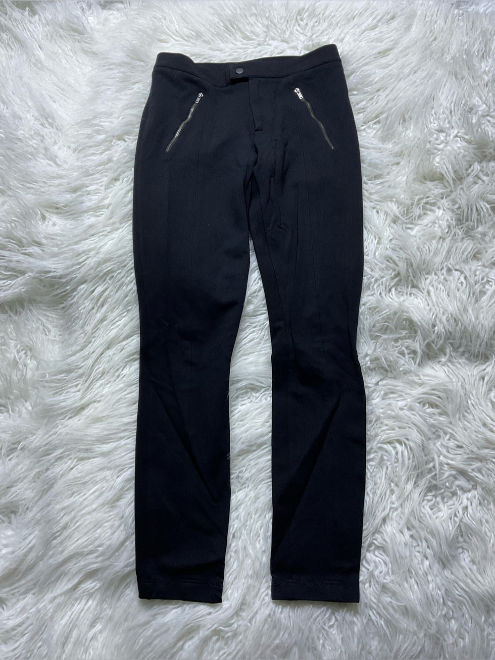 J.Crew Any Day Pant Black Moto Zip Pocket Skinny Leg Trousers 2T